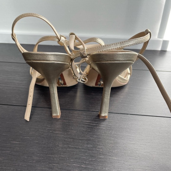Sam Edelman Leeane strappy heels in gold size 7.5 - Picture 3 of 5